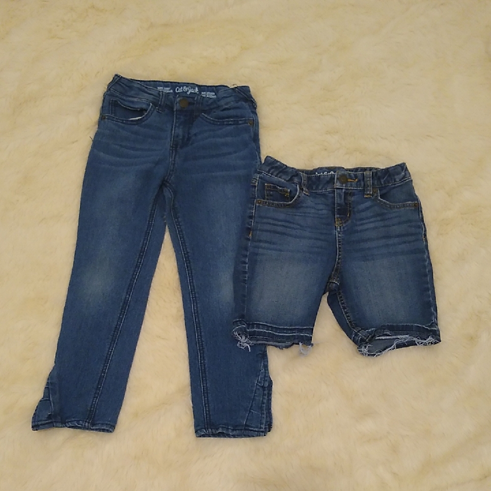 Cat & Jack Kids Denim Jeans and Shorts Set